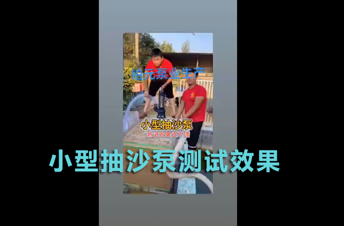 小型抽沙泵测试效果